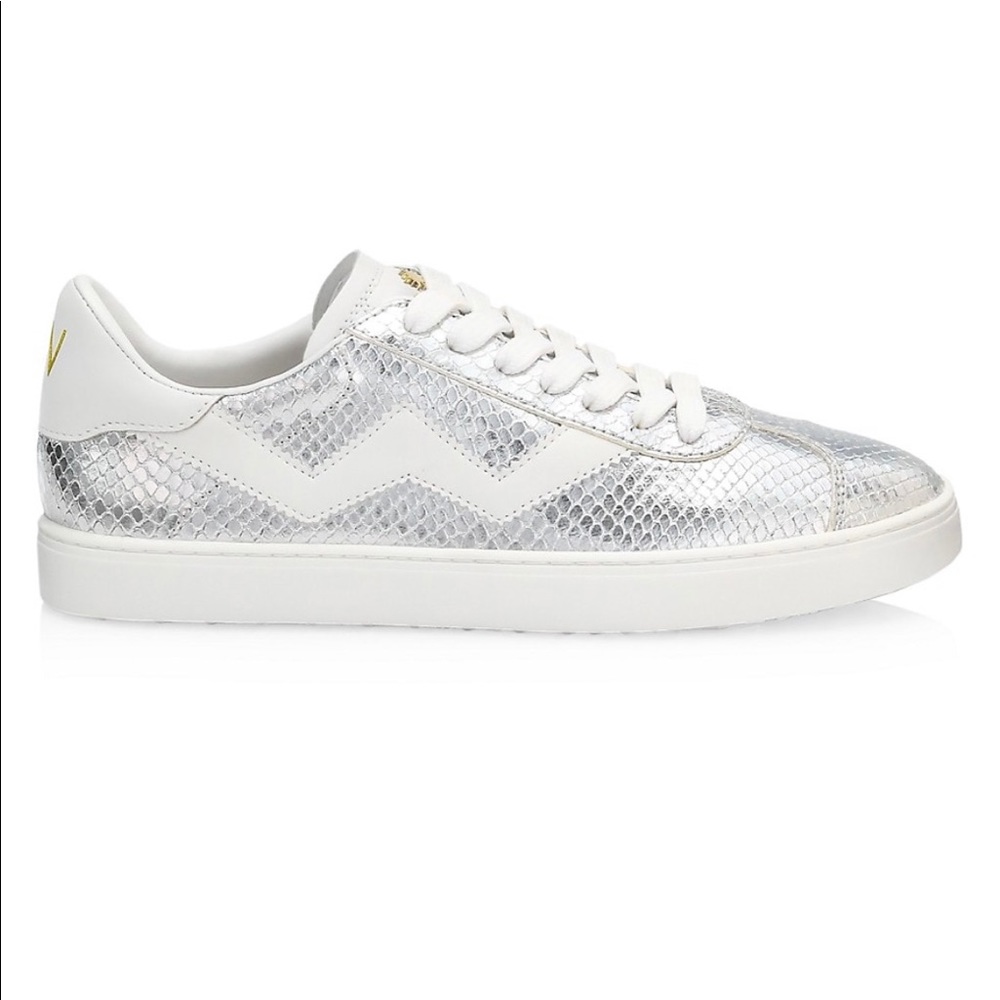 Stuart Weitzman silver sneakers size 10